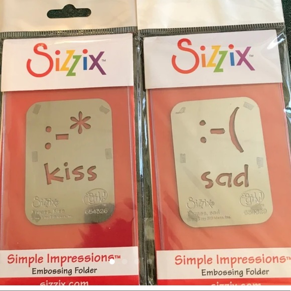 Sizzix Other - Kiss & Sad Simple Impressions
